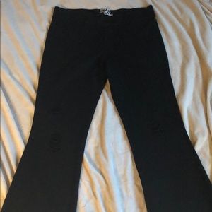 Pam & Gela flared black large sweatpants